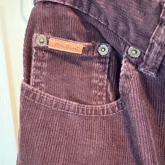 Eddie Bauer Vintage Women’s Size 10 Corduroy Natural Fit Pants Burgundy Maroon - Picture 4 of 8